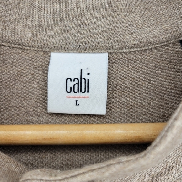 CAbi Weekend Topper Lightweight Tan Jacket Sz Lg - Picture 6 of 6